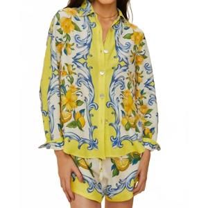 NEW FARM RIO sicily scarf shirt in off-white